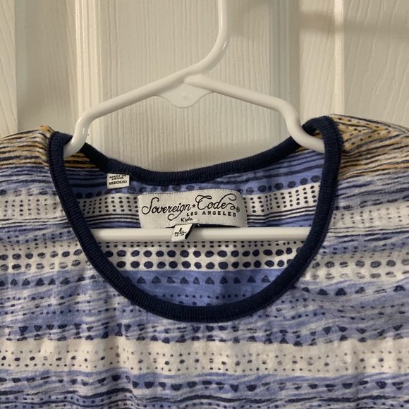 Sovereign Code Kids Boys Blue Striped Print Tank Large - Picture 2 of 7